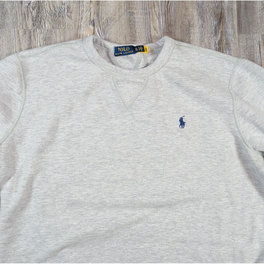 Polo Ralph Lauren Sweatshirt RL Fleece Men's Sz XL Sweater Andover Grey Comfort - Picture 5 of 10
